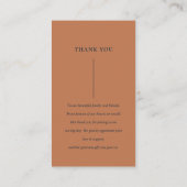 SCANDI CLEAN NAVY RUST'結婚'ミニマルTHANK YOU 名刺 (裏面)