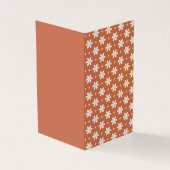 Scandi Daisy Pattern Custom Color Folded Card (外部)