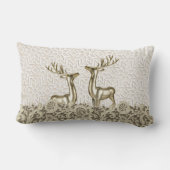 Scandi Deer Throw Pillow ランバークッション (裏面)