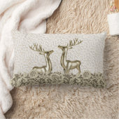 Scandi Deer Throw Pillow ランバークッション (ブランケット)