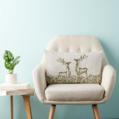 Scandi Deer Throw Pillow ランバークッション (椅子)