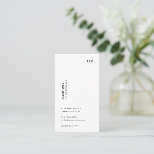 Scandi Dusky Green Minimalist Simple Modern Busine 名刺 (スタンド正面)