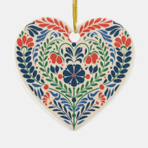 Scandi Heart – Swedish Folk Art Ornament