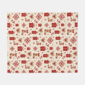 Scandi Holiday Cheer フリースブランケット (正面(横))