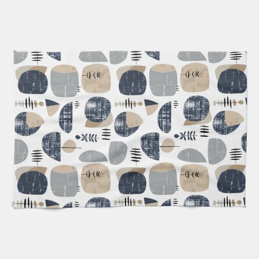 Scandi Modern Abstract Kitchen Towel キッチンタオル (横)