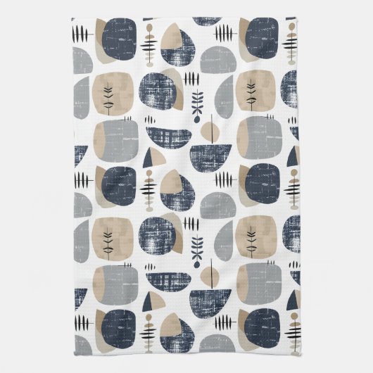 Scandi Modern Abstract Kitchen Towel キッチンタオル (縦)