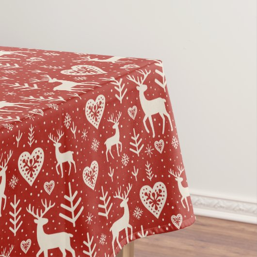 Scandi Reindeer Hearts テーブルクロス (インサイチュ)