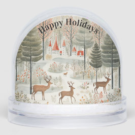 Scandi Reindeers Forest Snow Scene