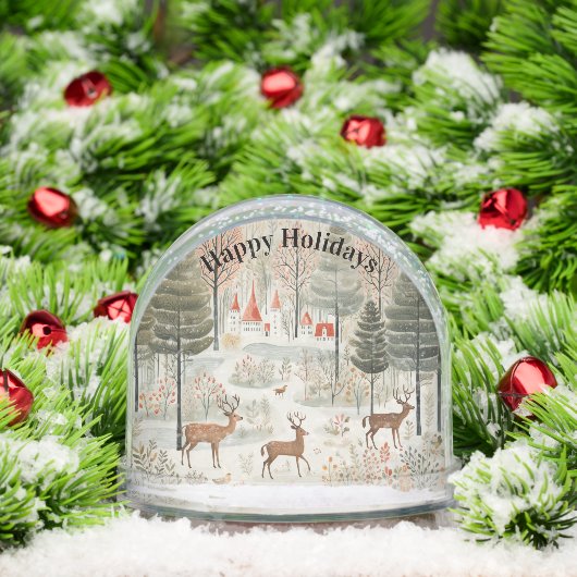 Scandi Reindeers Forest Snow Scene (クリスマス)