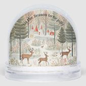 Scandi Reindeers Forest Snow Scene (裏面)