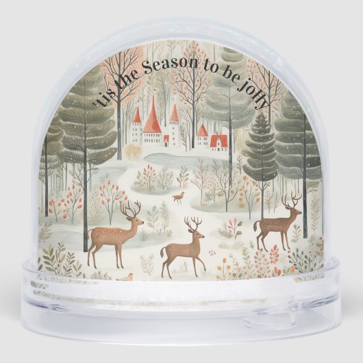 Scandi Reindeers Forest Snow Scene (裏面)