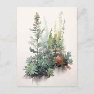 Scandi Succulents – デジタルウォーターカラーポスター ポストカード