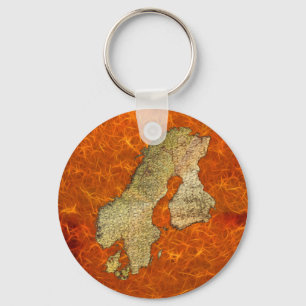 SCANDINAVIAトラベルコレクションの地図 キーホルダー