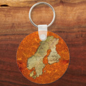 SCANDINAVIAトラベルコレクションの地図 キーホルダー (正面)