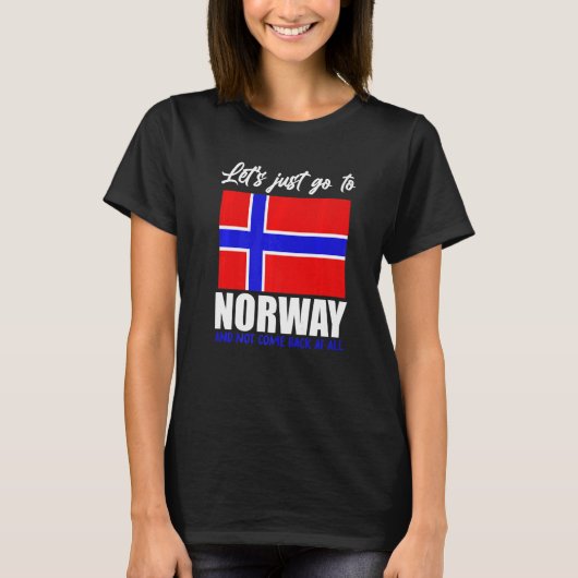 Scandinavia Norwegian Flag Nordic Country Norway Tシャツ (正面)