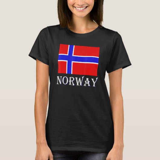 Scandinavia Norwegian Flag Nordic Country Norway Tシャツ (正面)