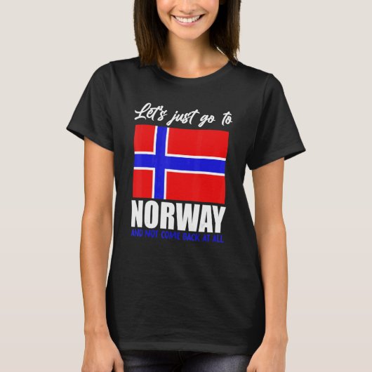 Scandinavia Norwegian Flag Nordic Country Norway Tシャツ (正面)