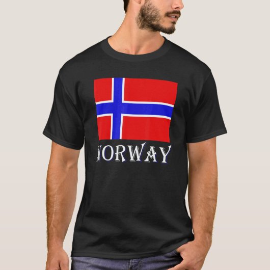 Scandinavia Norwegian Flag Nordic Country Norway Tシャツ (正面)