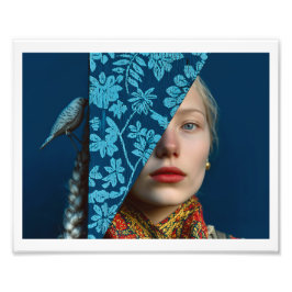 Scandinavia Winter Holiday Postcard フォトプリント