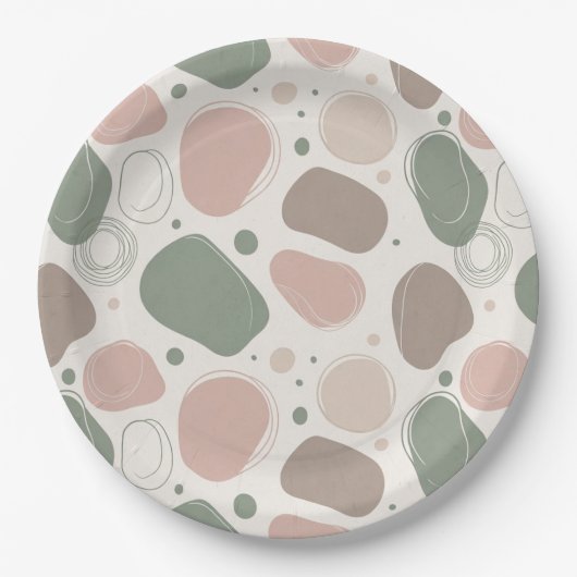 Scandinavian Abstract Design Paper Plate ペーパープレート (正面)