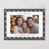 Scandinavian Black & White Photo Holiday Postcard シーズンポストカード (正面)