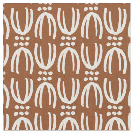 Scandinavian boho brown lines  ファブリック