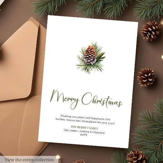 Scandinavian Botanical Cozy Christmas Greeting シーズンカード