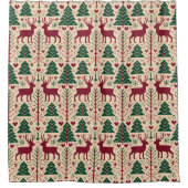  Scandinavian Christmas  シャワーカーテン (正面)