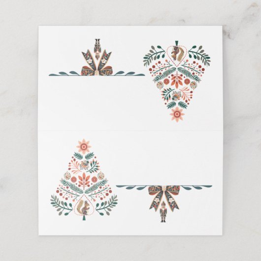 Scandinavian Christmas プレイスカード (外部開封)