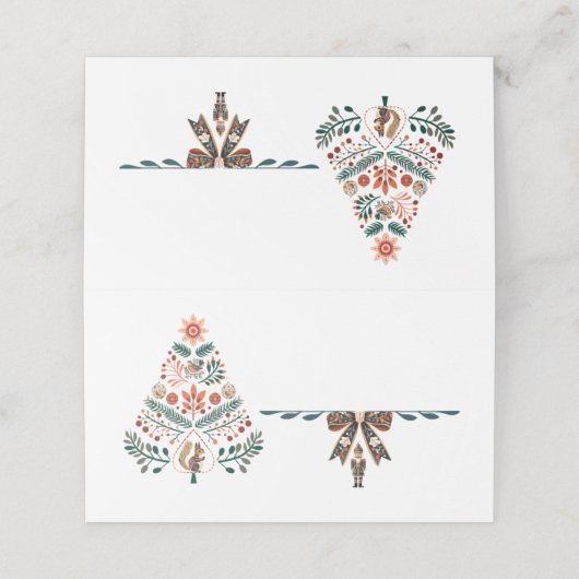 Scandinavian Christmas プレイスカード (外部開封)