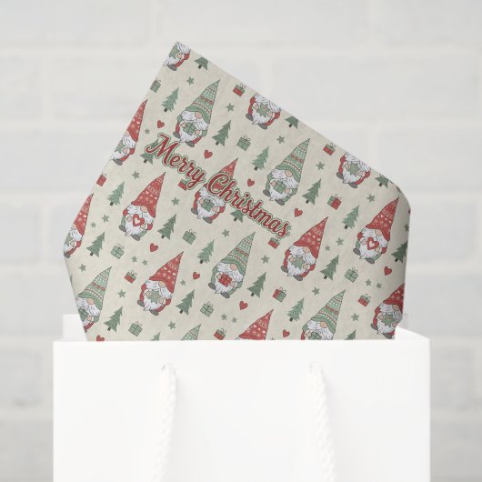 Scandinavian Christmas Gnome Tissue Paper 薄葉紙 (ギフトバッグ)