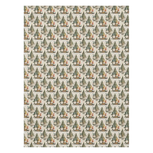 Scandinavian Christmas Gnomes テーブルクロス (正面)