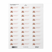Scandinavian Christmas House Return Address Labels ラベル (フルシート)