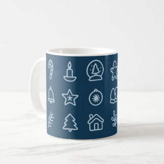 Scandinavian Christmas Icon Design コーヒーマグカップ