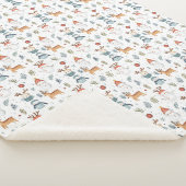 Scandinavian Christmas Nordic Winter Snowman Baby シェルパブランケット (3/4)