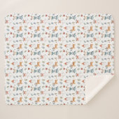 Scandinavian Christmas Nordic Winter Snowman Baby シェルパブランケット (正面(横))