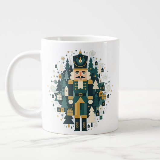 Scandinavian Christmas Nutcracker ジャンボコーヒーマグカップ (左)