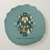 Scandinavian Christmas Nutcracker ラウンドクッション (裏面)