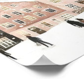 Scandinavian Christmas Print Norway Illustration  ポスター (角)