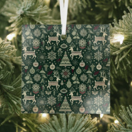 Scandinavian Christmas Time ガラスオーナメント