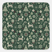 Scandinavian Christmas Time スクエアシール (正面)