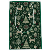 Scandinavian Christmas Time ミディアムペーパーバッグ (正面)