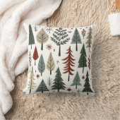 Scandinavian Christmas Trees – Minimalist Holiday  クッション (ブランケット)