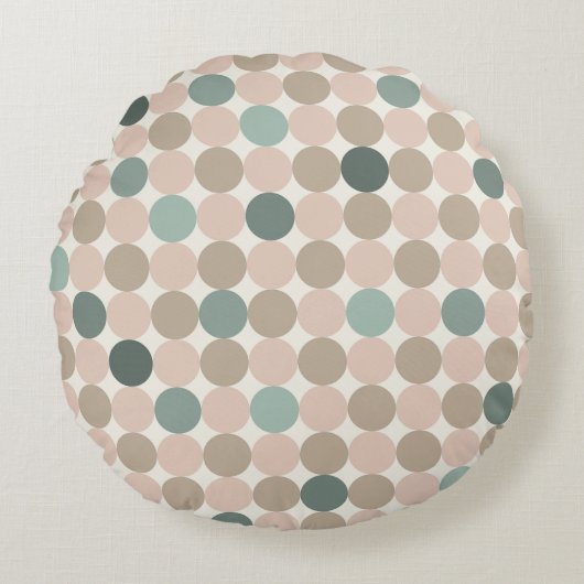 Scandinavian Circles Round Throw Pillow ラウンドクッション (正面)