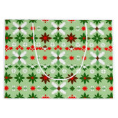 Scandinavian Fair Isle Christmas ラージペーパーバッグ (正面)
