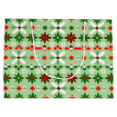 Scandinavian Fair Isle Christmas ラージペーパーバッグ (裏面)
