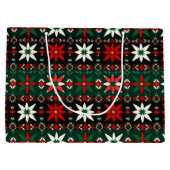 Scandinavian Fair Isle Christmas ラージペーパーバッグ (裏面)