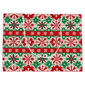 Scandinavian Fair Isle Christmas ラージペーパーバッグ (裏面)