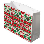 Scandinavian Fair Isle Christmas ラージペーパーバッグ (裏面アングル)