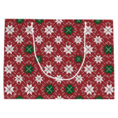 Scandinavian Fair Isle Christmas ラージペーパーバッグ (裏面)